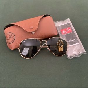Rayban Oversized Aviators Gold/Green